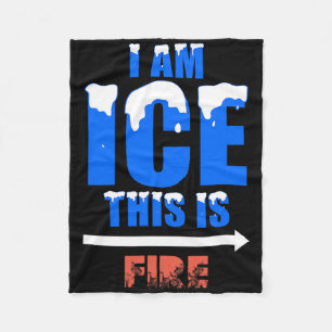 Funny Ice and Fire Costume Halloween Family Matchi Fleece Deken