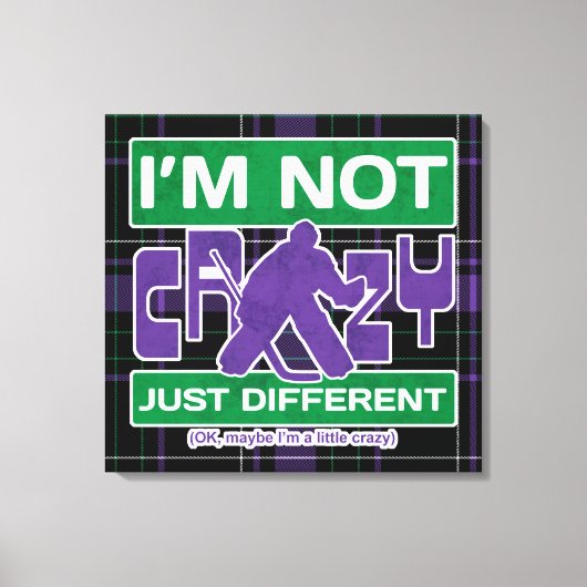 Funny Ice Hockey Goalie Box Canvas Afdruk (Voorkant)