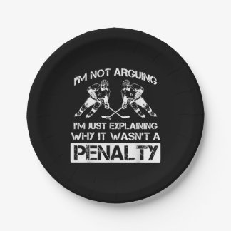 Funny Ice Hockey Player Discussion Bully Penalty Papieren Bordje