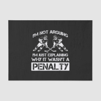Funny Ice Hockey Player Discussion Bully Penalty Tissuepapier