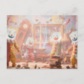 Funny icecube clowns surreal circus briefkaart (Voorkant)