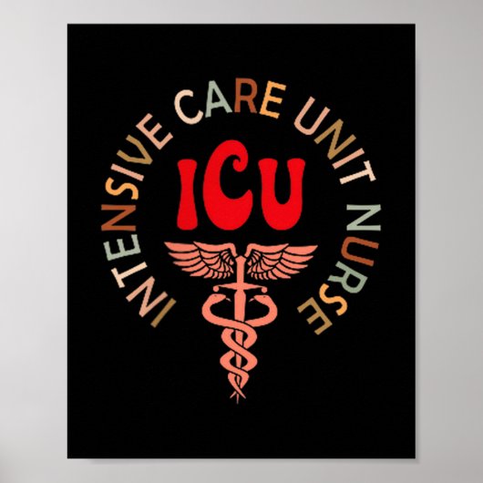 Funny Icu Nurse Intensive Care Unit Nurse Emergenc Poster (Voorkant)