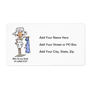 Funny ICU Zurse T-shirts en cadeautjes Etiket