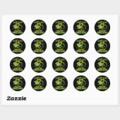 Funny Iguana Joke Dinosaurs Lizard Reptile Fun Ronde Sticker (Vel)