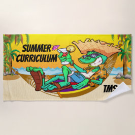 Funny Iguana School/Teacher Beach Towel Strandlaken