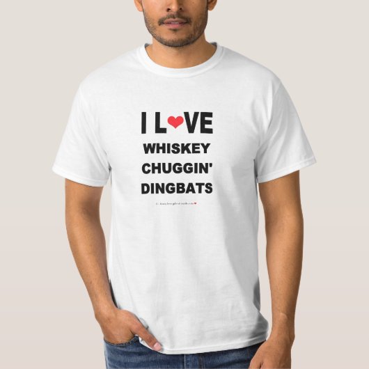 FUNNY IK HOOP VAN WITSERSE CHUGGIN'DINGBATS T-SHIRT (Voorkant)
