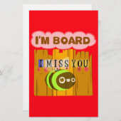 Funny, ik mis je... ik ben vereerd. briefpapier (Voorkant / Achterkant)