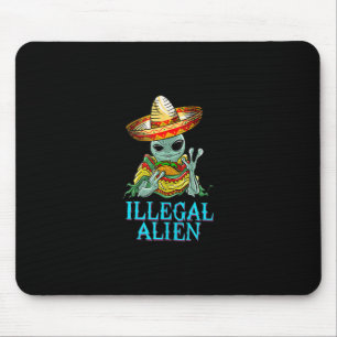 Funny Illegal Alien Cool Mexican Eating Taco Food Muismat