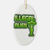 Funny Illegal Alien Keramisch Ornament (Rechts)