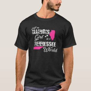 Funny Illinois Shirten Gewoon een Illinois meisje T-shirt