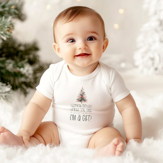 Funny I'm a Gift Holiday Baby Outfit for Christmas Romper