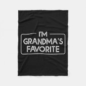 Funny I'm Grandma's Favorite Grandson Granddaughte Fleece Deken (Voorkant)
