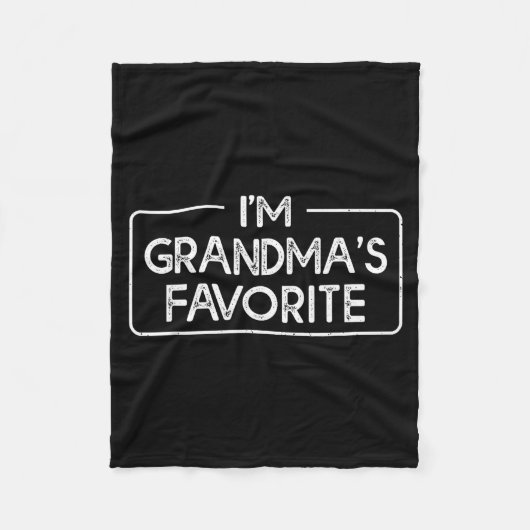 Funny I'm Grandma's Favorite Grandson Granddaughte Fleece Deken (Voorkant)