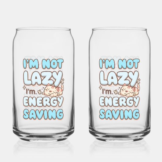 Funny "I'm Not Lazy" Blue Bubbly Font (Recto)