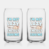 Funny "I'm Not Lazy" Blue Bubbly Font (Verso)