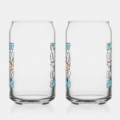 Funny "I'm Not Lazy" Blue Bubbly Font Blikvorm Glas (Rechts)
