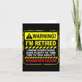 Funny I'm Retired Approach With Caution Men Dad Gr Kaart (Voorkant)