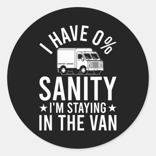 Funny I'm Staying In Tha Van Phasmophobia Gamer Ma Ronde Sticker (Voorkant)