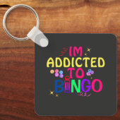 Funny Im verslaafd aan Bingo Sleutelhanger (Voorkant)