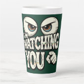 Funny "I'M WATCHING YOU" Retro Eyes Coffee Mug - O (Devant)