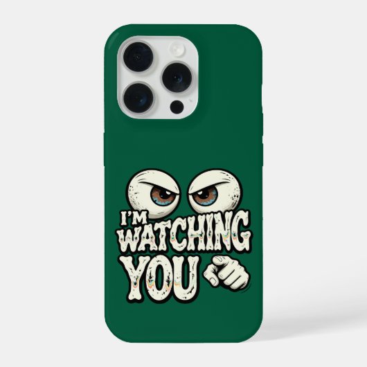 Funny "I'M WATCHING YOU" Retro Eyes Phone Case - D (Verso)