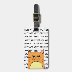 Funny Impatient Cat Bagagelabel