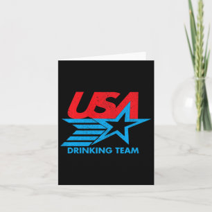 Funny Independence Day T Shirt USA Drink Team 4 Kaart