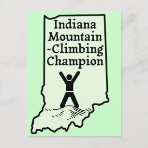 Funny Indiana Mountain Climate Champion Briefkaart