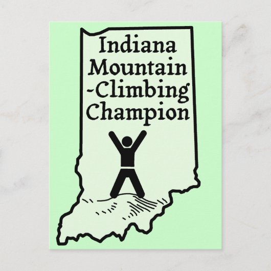 Funny Indiana Mountain Climate Champion Briefkaart (Voorkant)