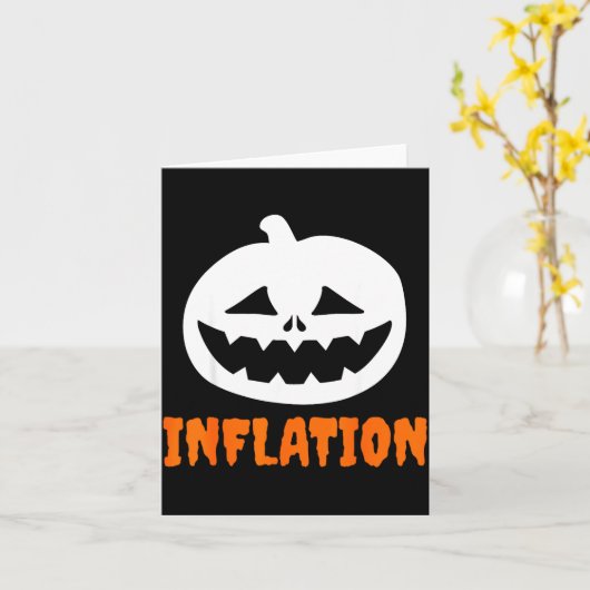Funny Inflation Halloween Costume Couple Matching  Kaart (Gele Bloem)