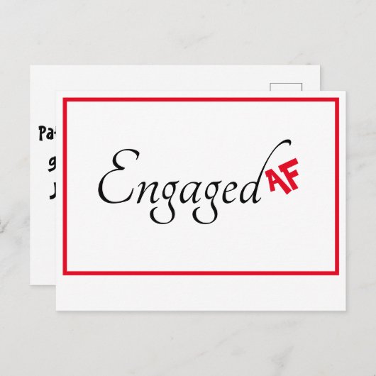 Funny Informal Verloving Aankondiging Briefkaart (Voorkant / Achterkant)