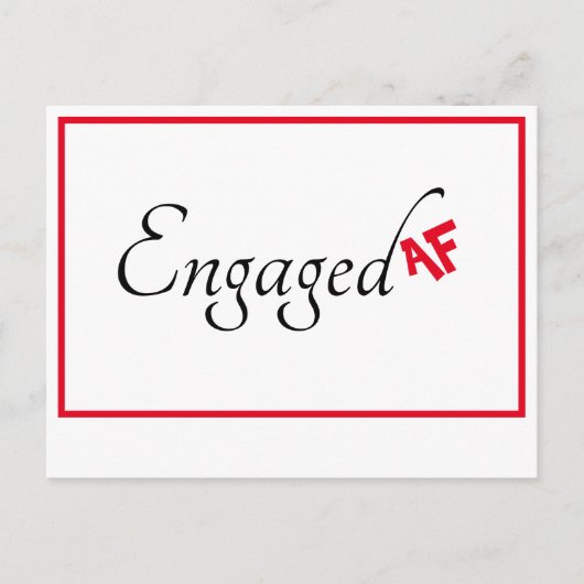 Funny Informal Verloving Aankondiging Briefkaart (Voorkant)