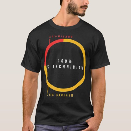 Funny Information Technology Technician Pie Chart T-shirt (Voorkant)