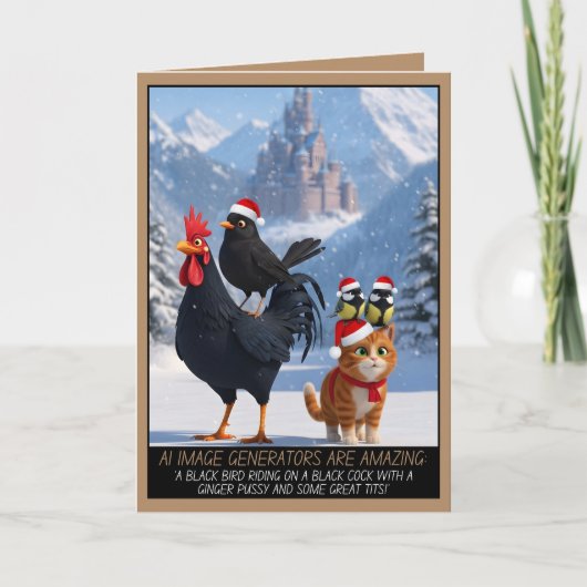 Funny innuendo Christmas Kaart (Voorkant)