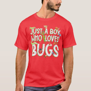 Funny Insect gewoon een jongen die van Bug Gift Fa T-shirt