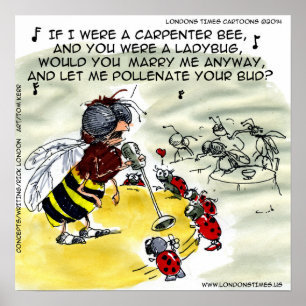 Funny Insect Nightclub Singer Poster