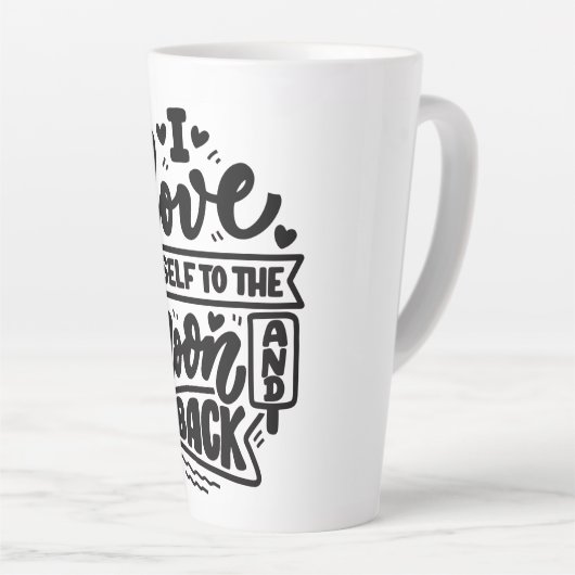 Funny Inspirerend Latte Mok (Rechterhoek)