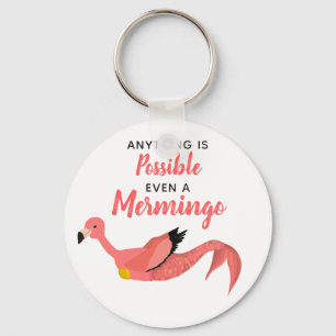 Funny Inspirerend Mermaid Flamingo Mermingo Sleutelhanger