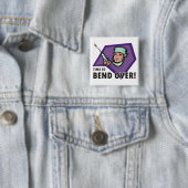 Funny inspuiting dokter / verpleegkundige - spuits vierkante button 5,1 cm (In situ)
