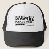 Funny Installing Muscles Trucker Pet (Voorkant)