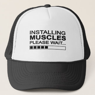 Funny Installing Muscles Trucker Pet