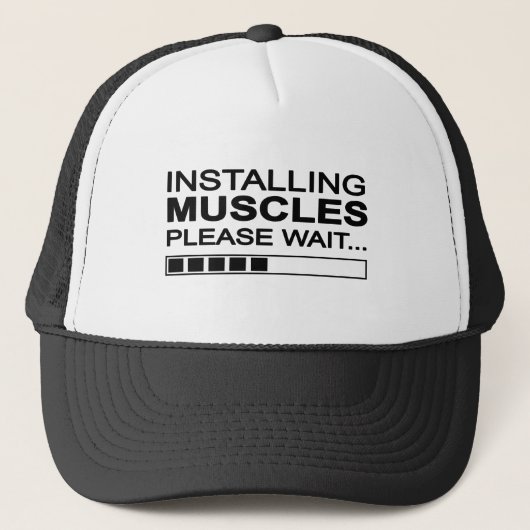Funny Installing Muscles Trucker Pet (Voorkant)