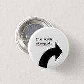 Funny Insult Im met Stomme Spell Check Ronde Button 3,2 Cm (Voorkant /achterkant)