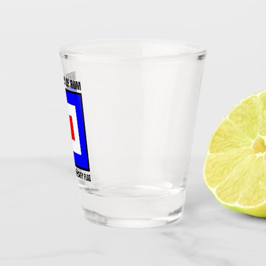 Funny International Maritime Whiskey Signal Flag Shot Glas (Rechts)