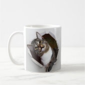 Funny Interruption Cat Personalized Message Koffiemok (Links)