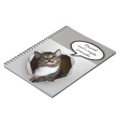 Funny Interruption Cat Personalized Message Notitieboek (Linkerzijde)