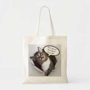 Funny Interruption Cat Personalized Tote Bag