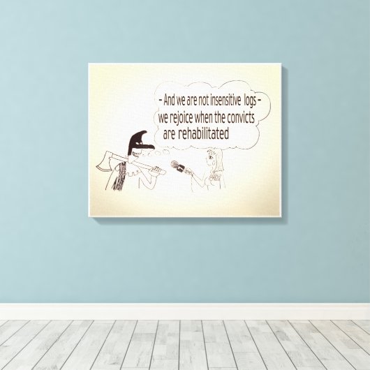 Funny "Interview" — Verrekte Canvas afdrukken (Insitu (Houten vloer))