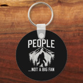 Funny Introvert Bigfoot People Not A Big Fan Dad J Sleutelhanger (Voorkant)