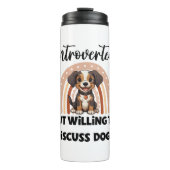 Funny Introvert Dog Lover Quote Thermosbeker (Voorkant)